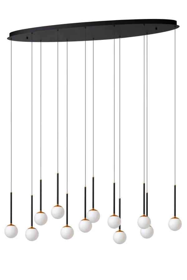 Lucide Premium CALINA - Pendelleuchten - LED Dim. - 12x7,7W 2700K - Schwarz - ausgeschaltet